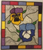 Stain Glass Pansies Quilt