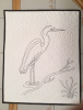 Thread painting a Florida Egret and using white th